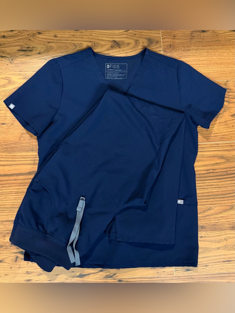 Figs Casma top and Kade pants in Core Navy Blue